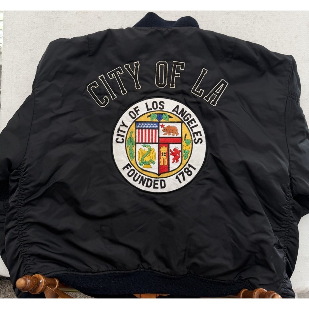 Vintage Jacket, Flyers MA-1 Bomber Jacket Men's 3XL City of Los Angeles LA RARE